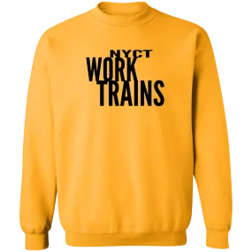 NYCT Work Trains T-Shirt Pullover Sweatshirt (yellow))