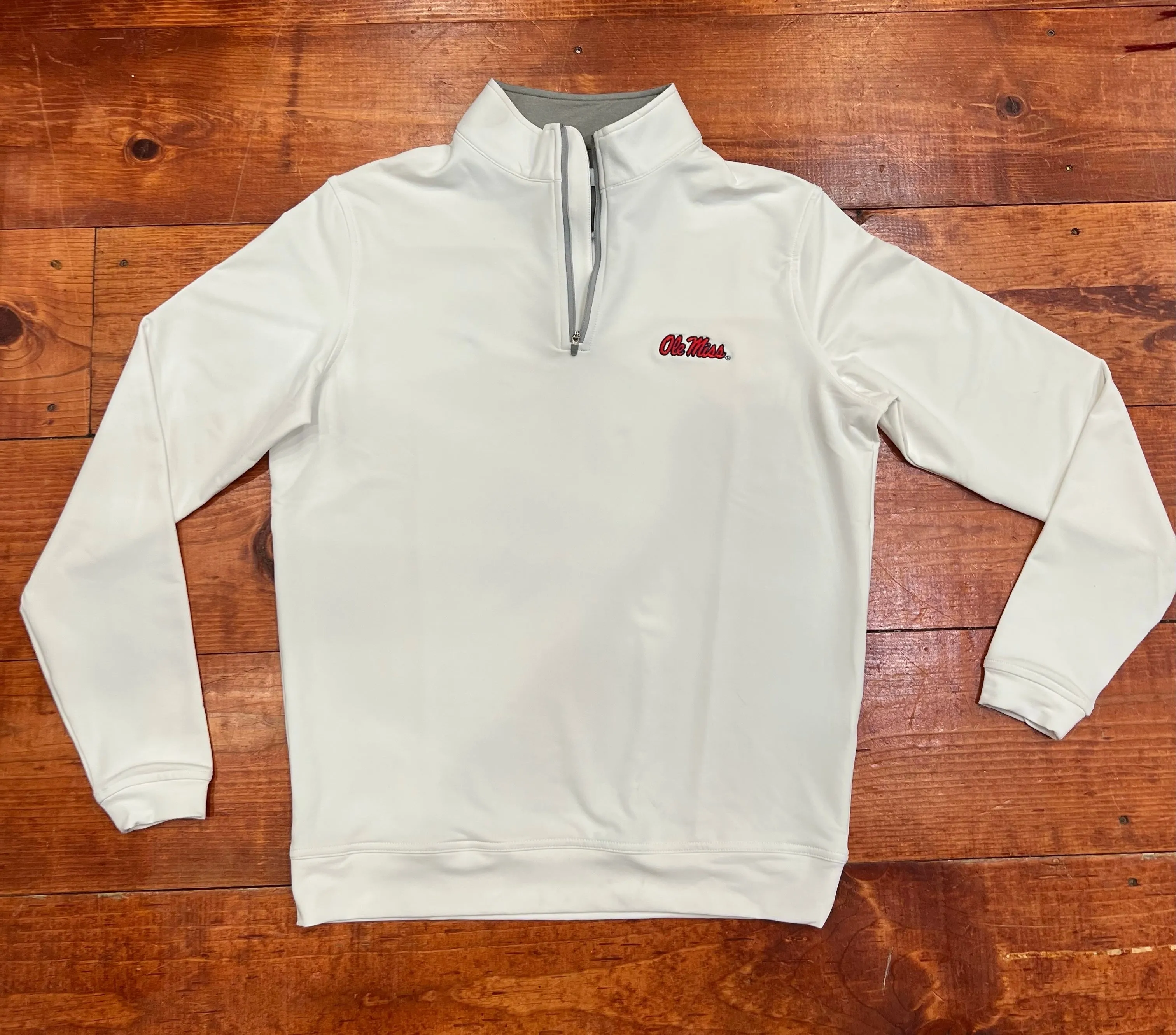 Ole Miss Performance Pullover (White)