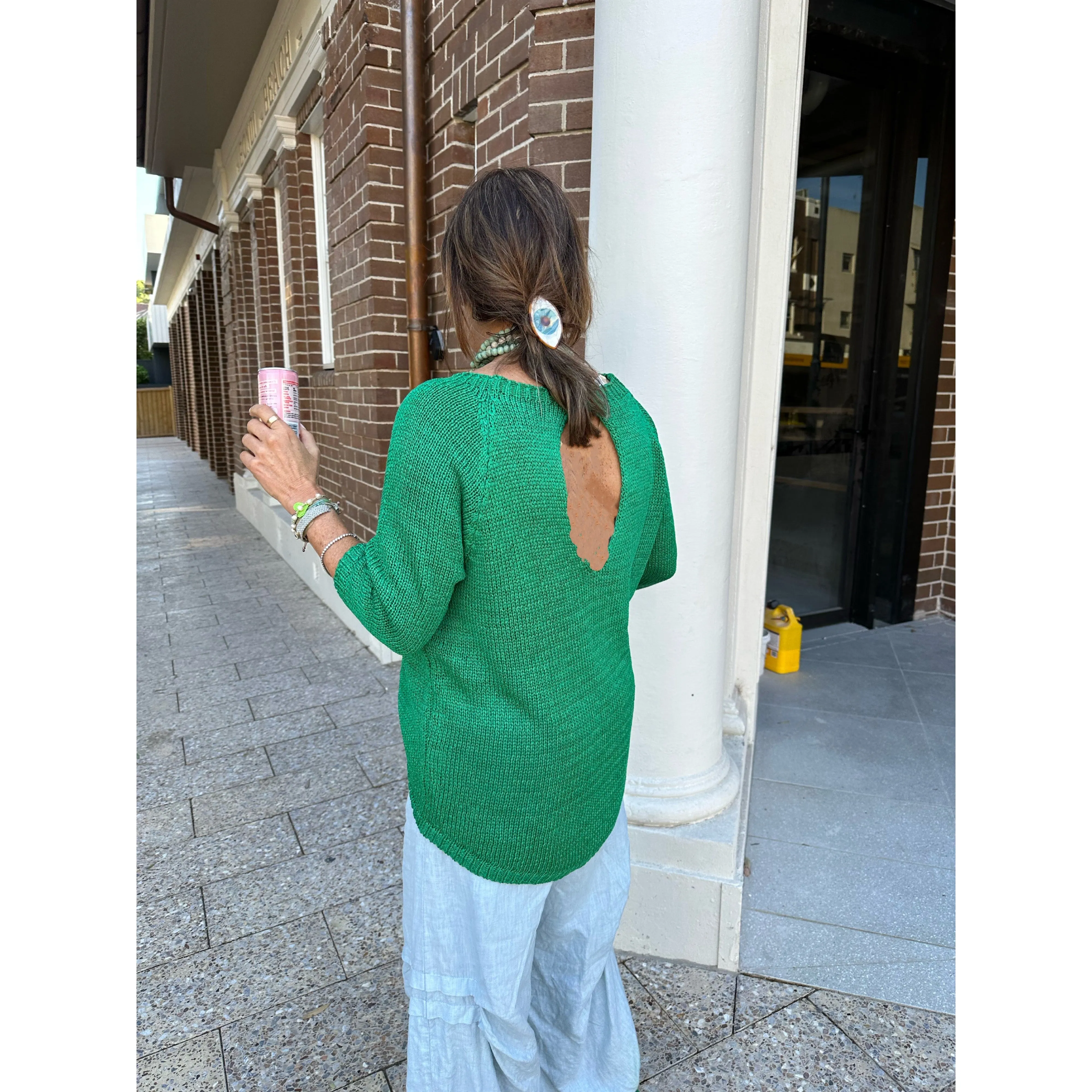 Open Back Pullover
