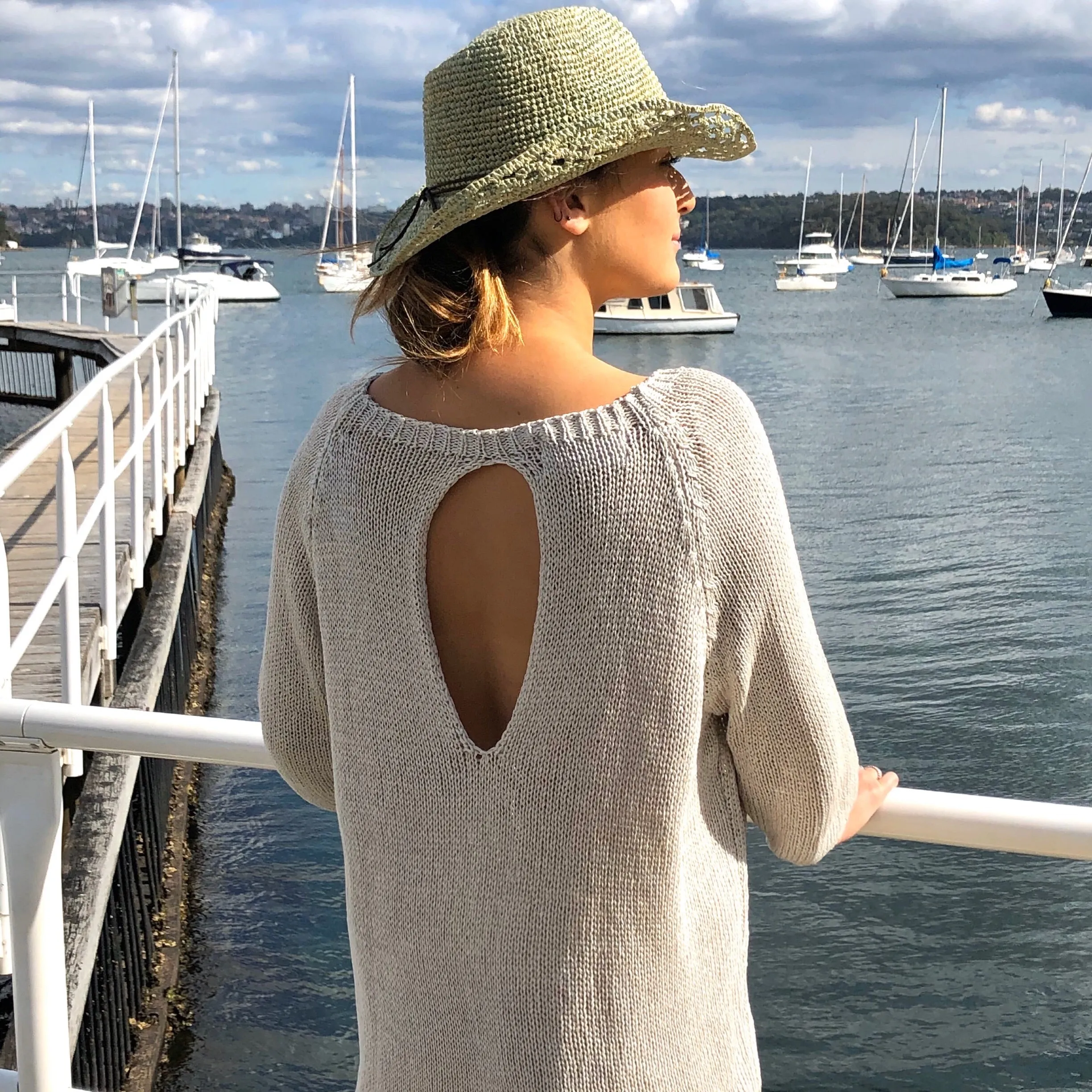 Open Back Pullover