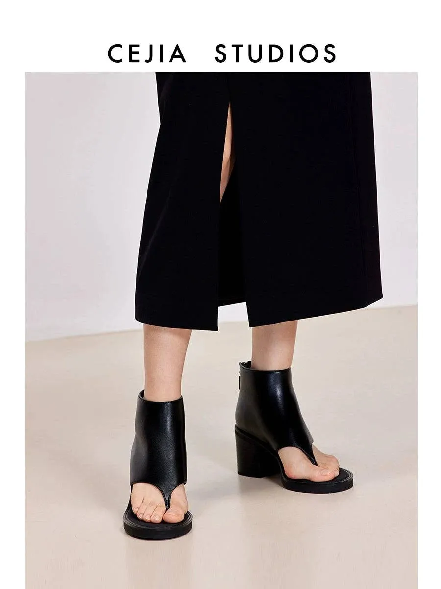 Overknee Black Straight Slit Skirt