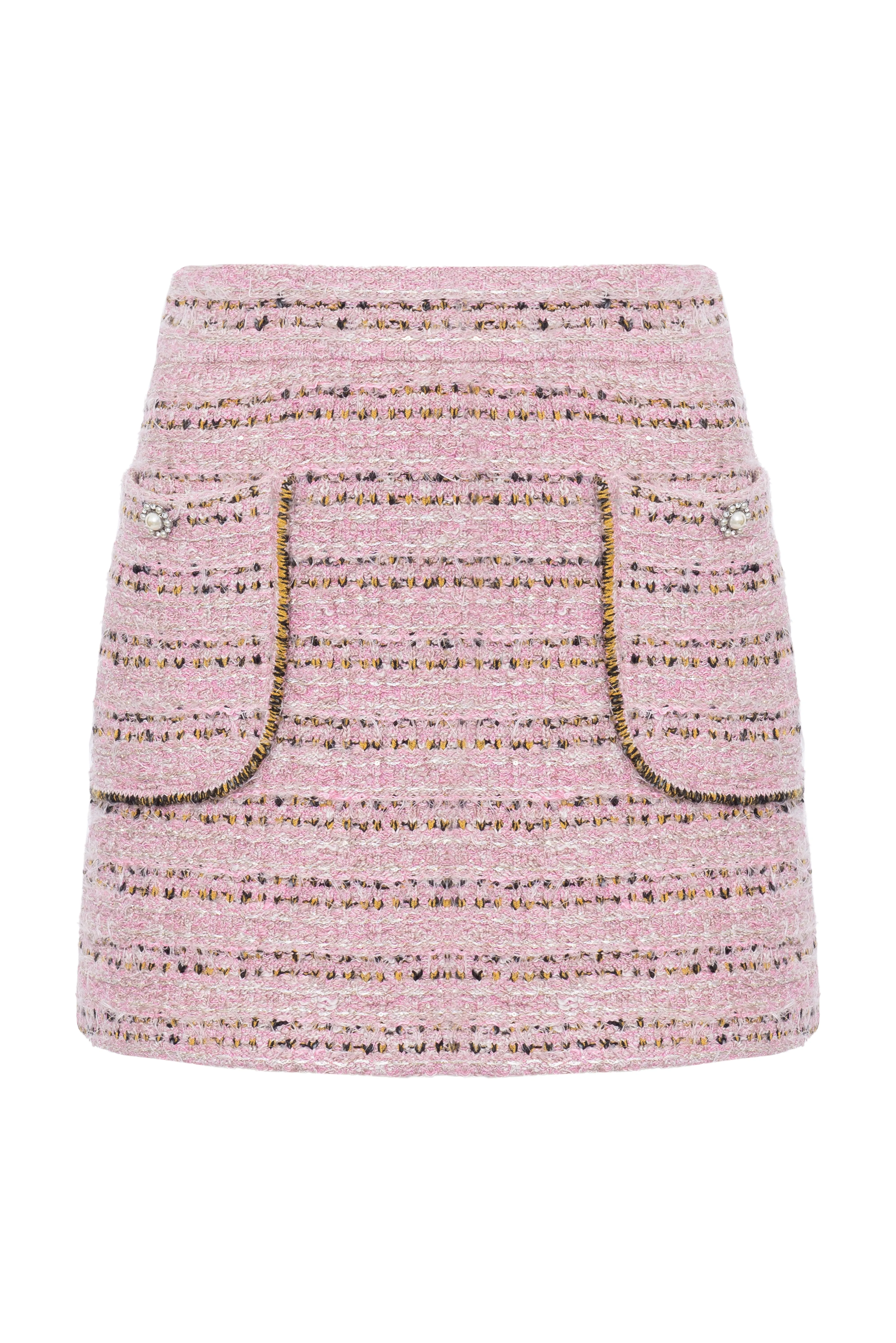 Pa4728 Paolo Bernardi Pink Tweed Skirt