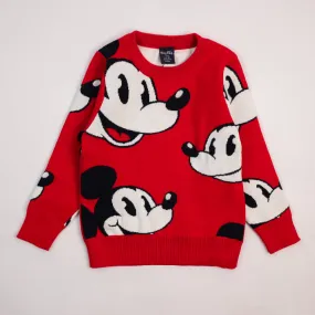 Playful Mickey Red Fur Pullover 7253