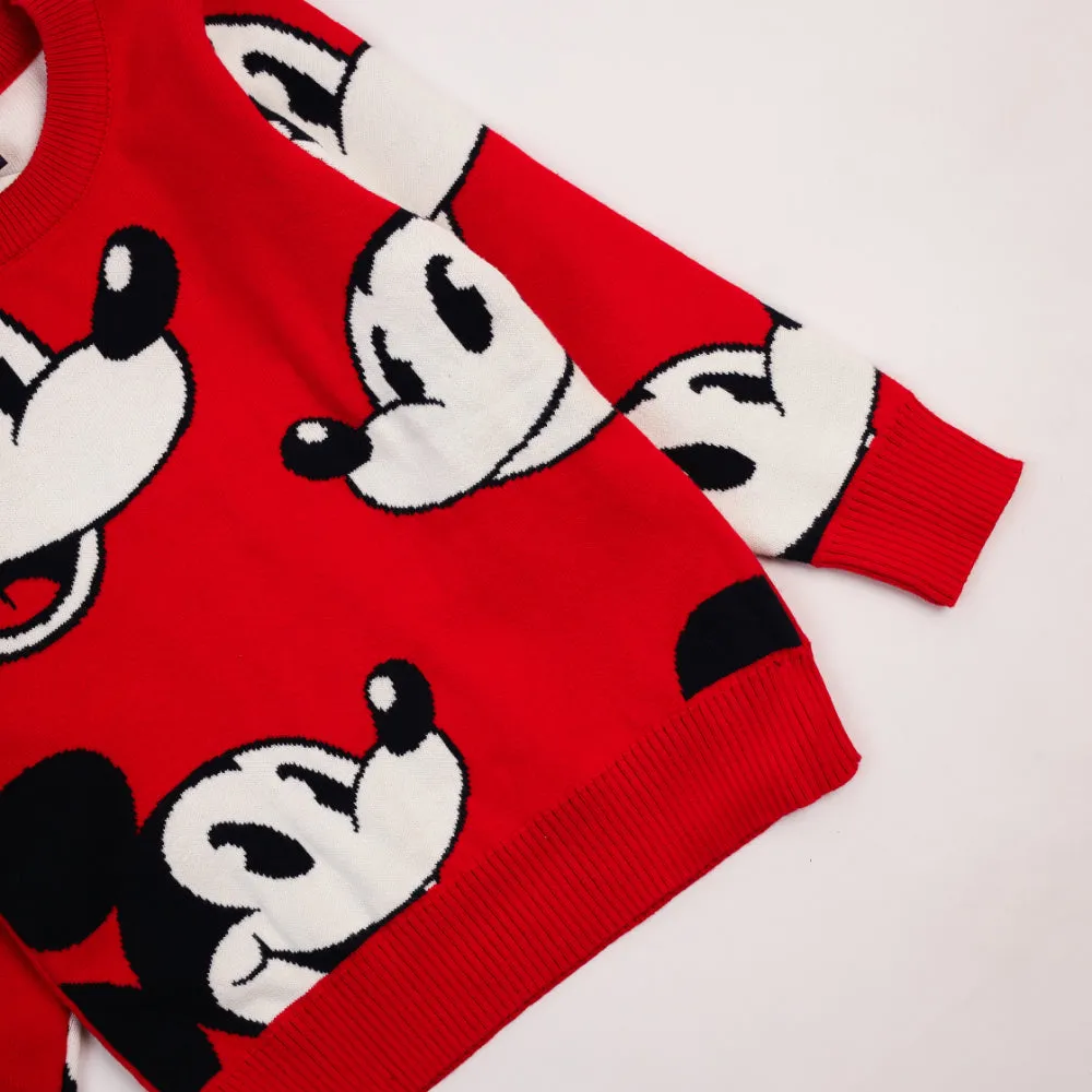Playful Mickey Red Fur Pullover 7253