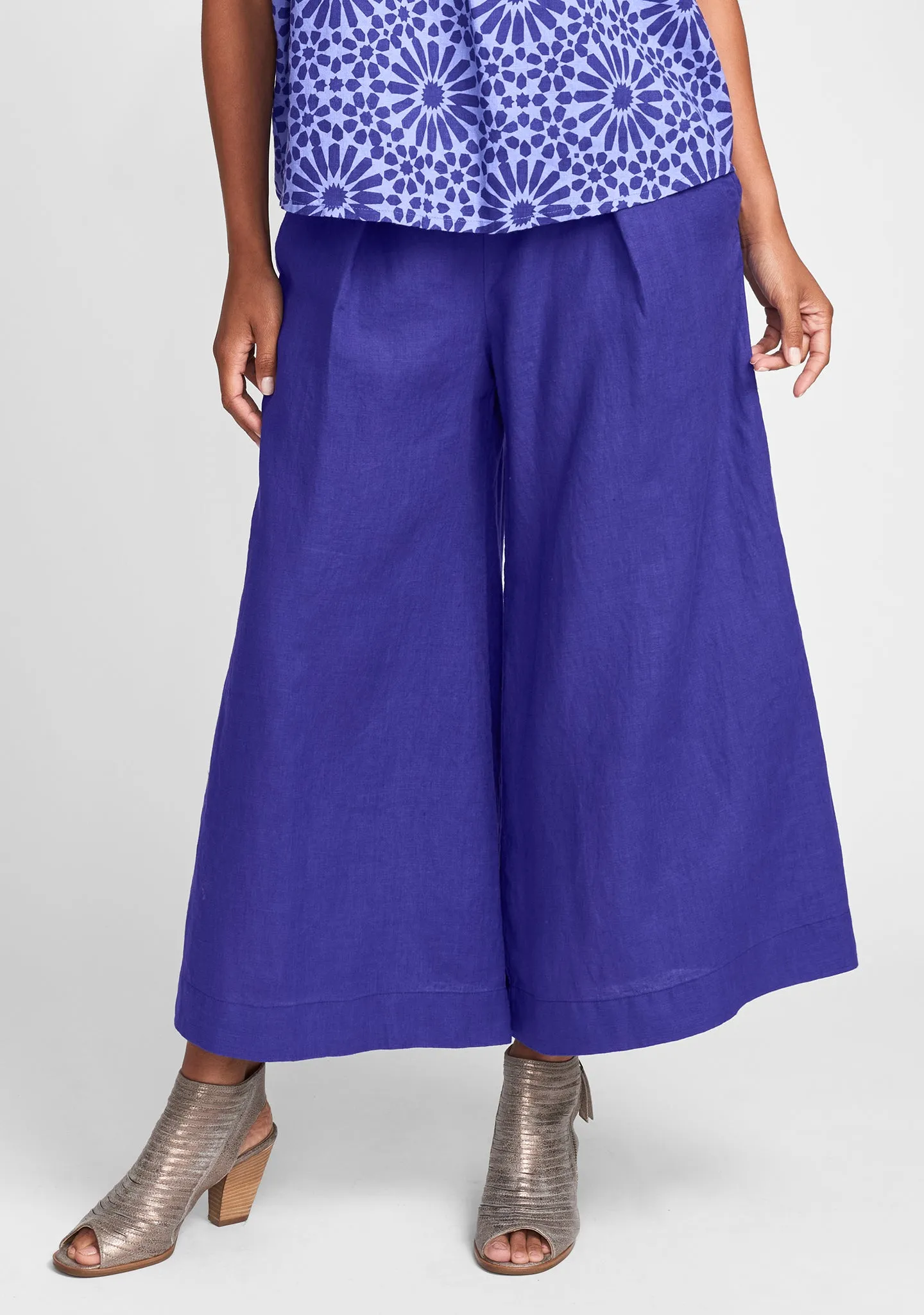 Pleated Pant - Wide Leg Linen Pants - FINAL SALE