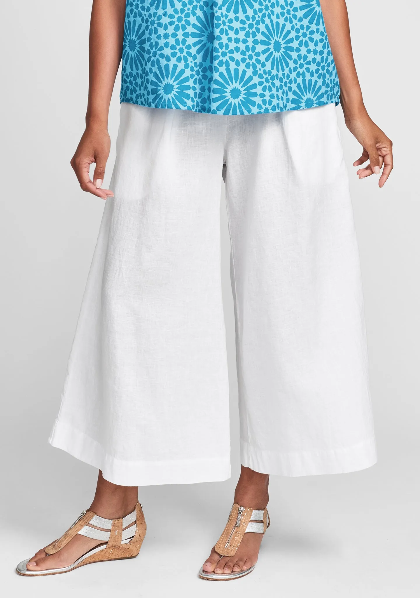 Pleated Pant - Wide Leg Linen Pants - FINAL SALE