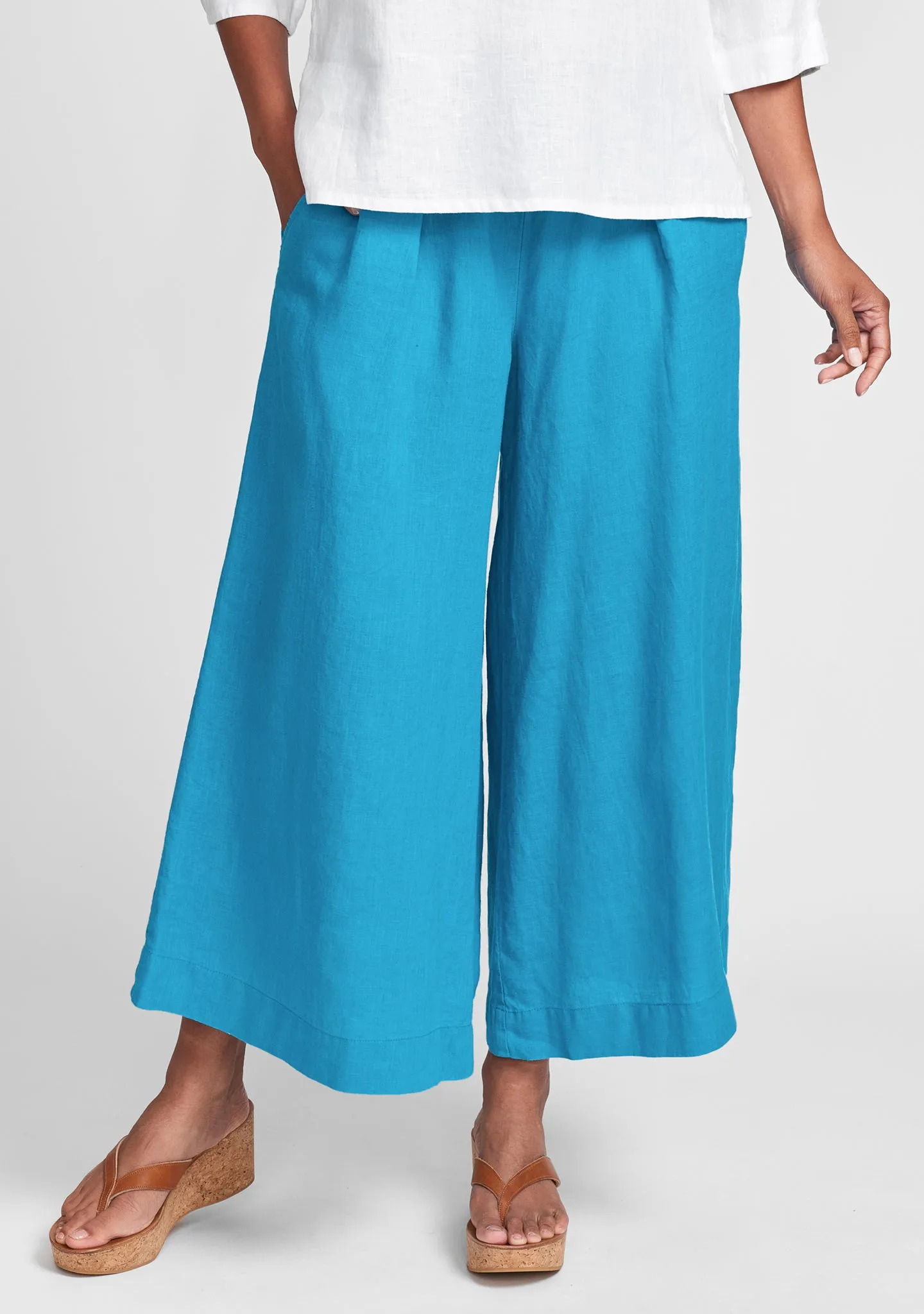 Pleated Pant - Wide Leg Linen Pants - FINAL SALE