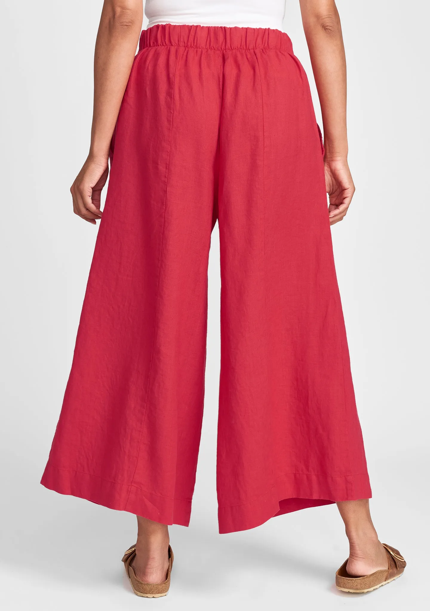 Pleated Pant - Wide Leg Linen Pants - FINAL SALE