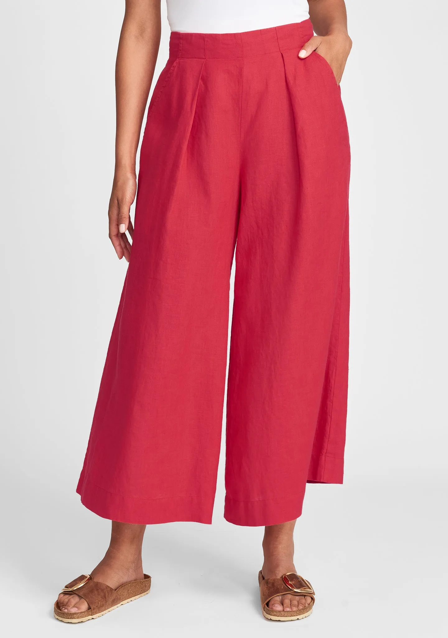 Pleated Pant - Wide Leg Linen Pants - FINAL SALE