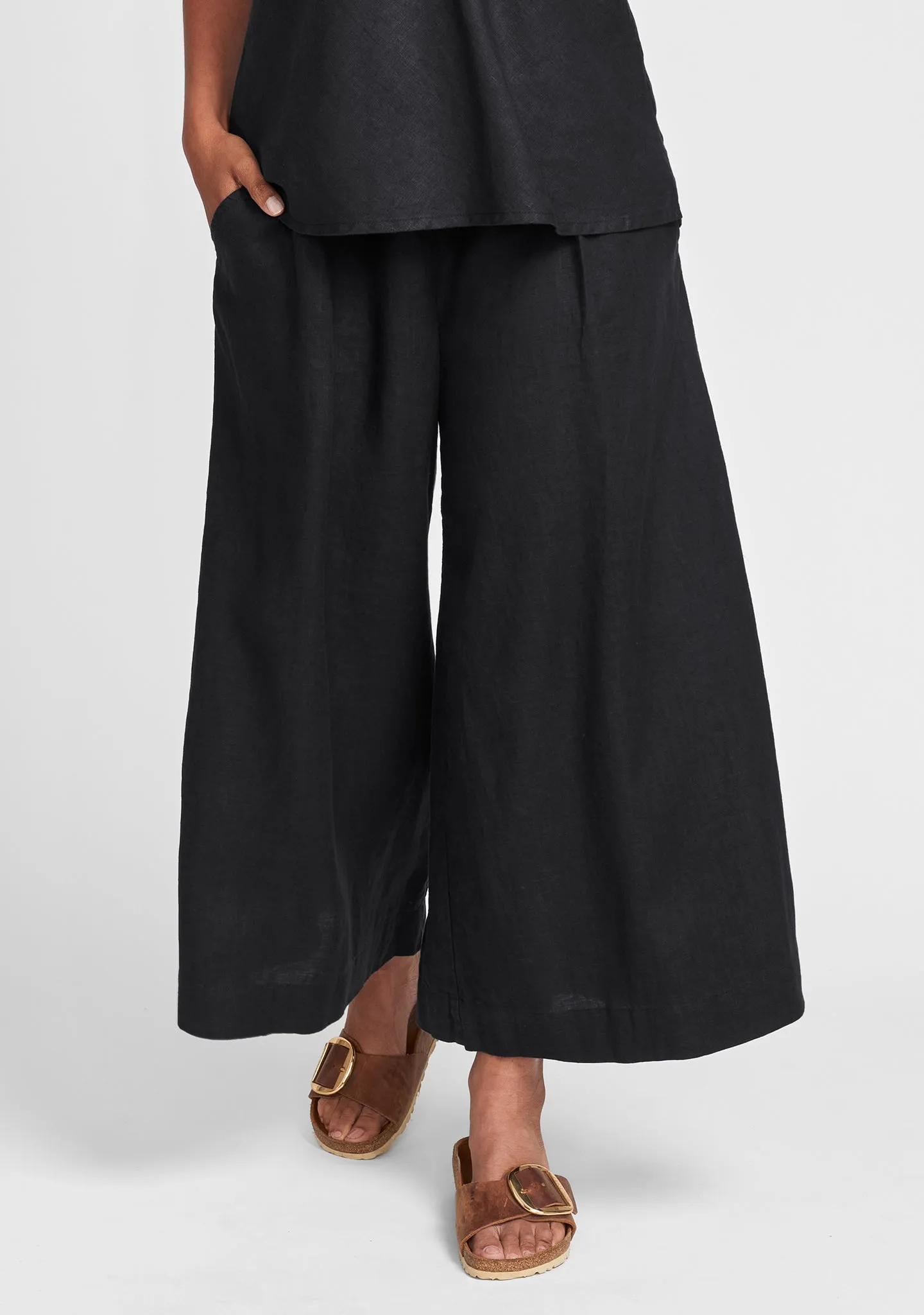 Pleated Pant - Wide Leg Linen Pants - FINAL SALE