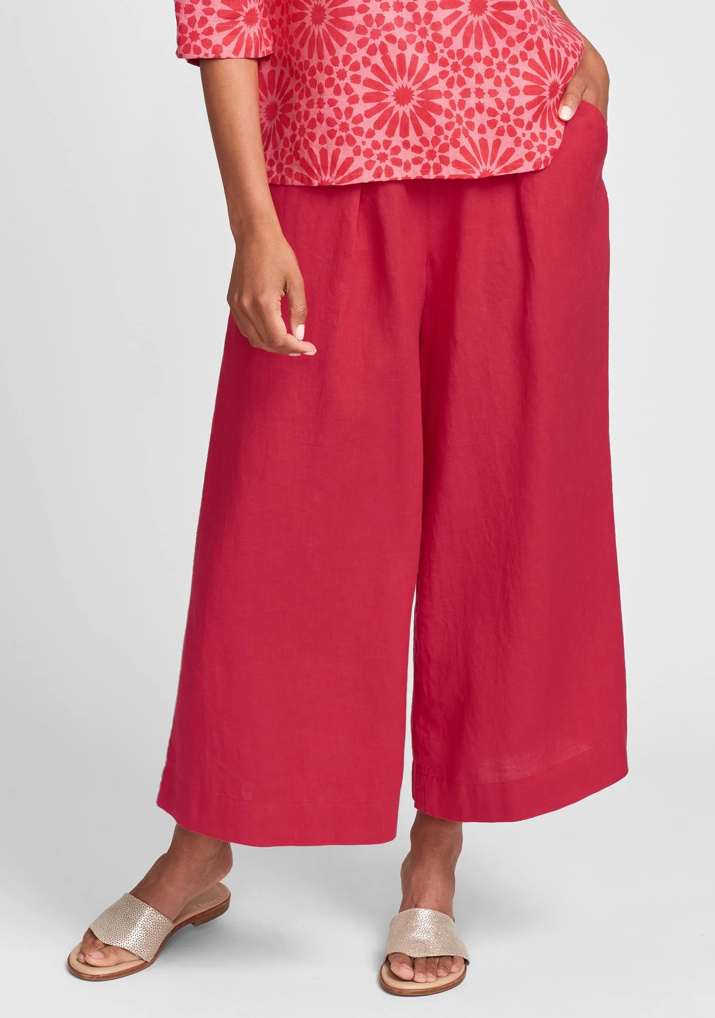 Pleated Pant - Wide Leg Linen Pants - FINAL SALE