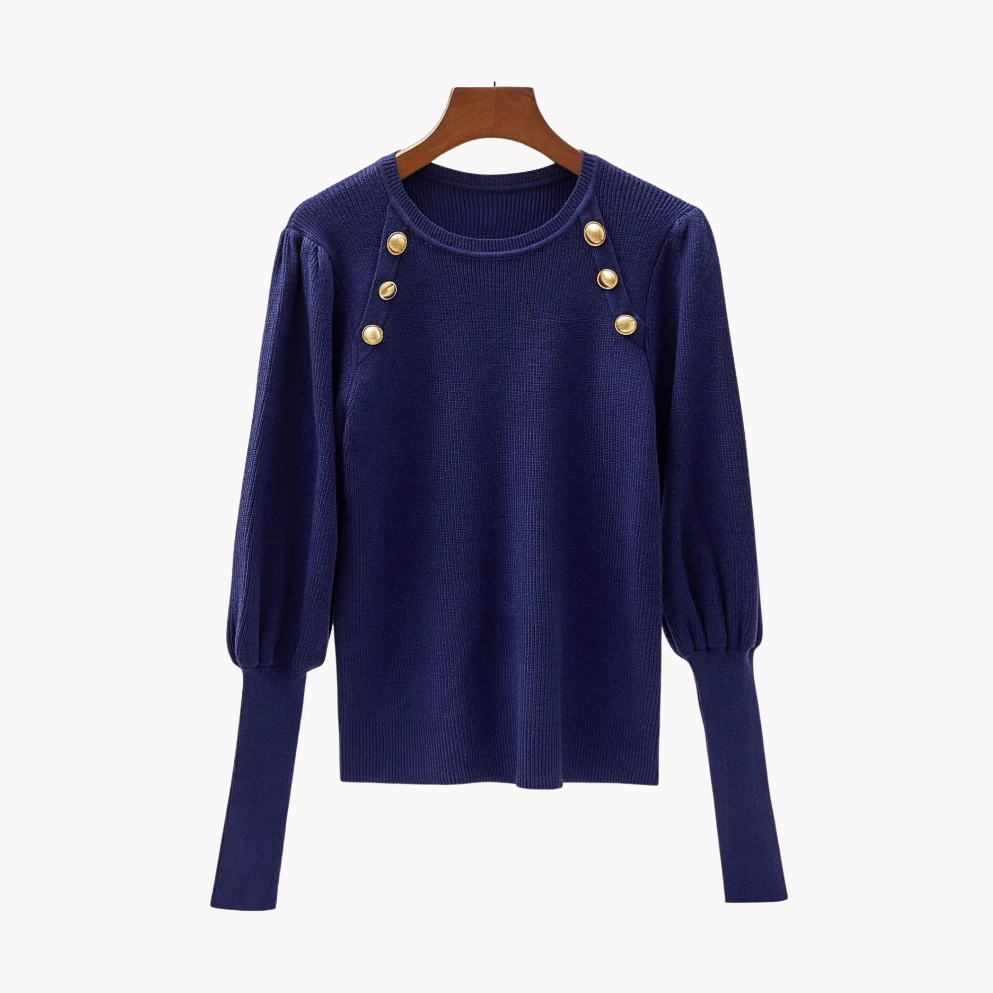 Pre Order:  Ornate Buttons Adorned Knit Sweater