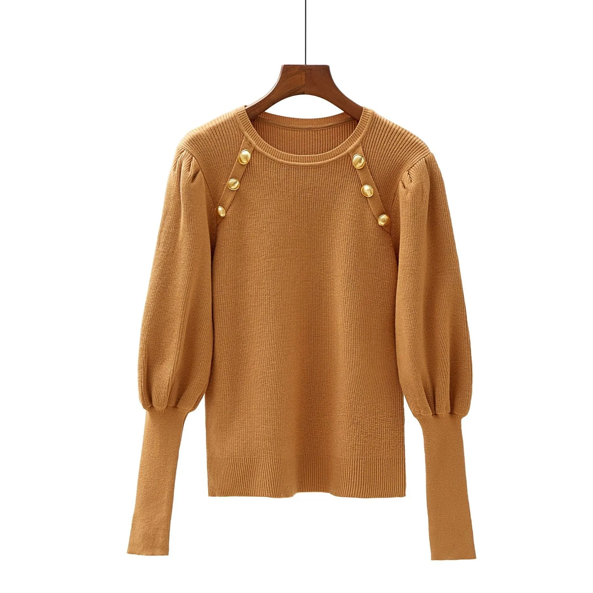 Pre Order:  Ornate Buttons Adorned Knit Sweater
