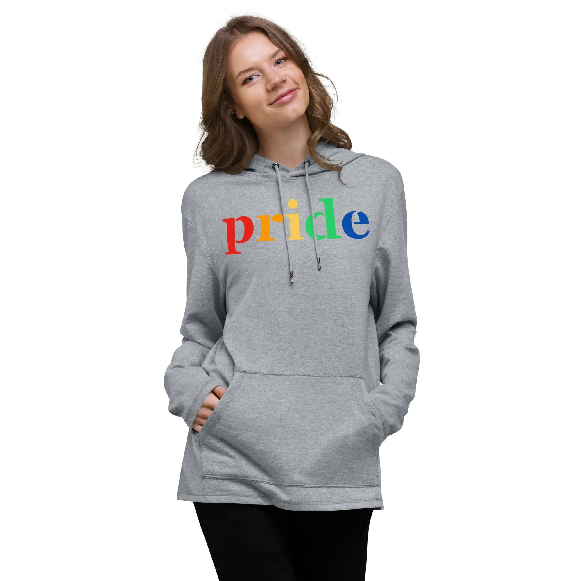 pride rainbow - Unisex Lightweight Hoodie, comfy, cozy, soft, pullover