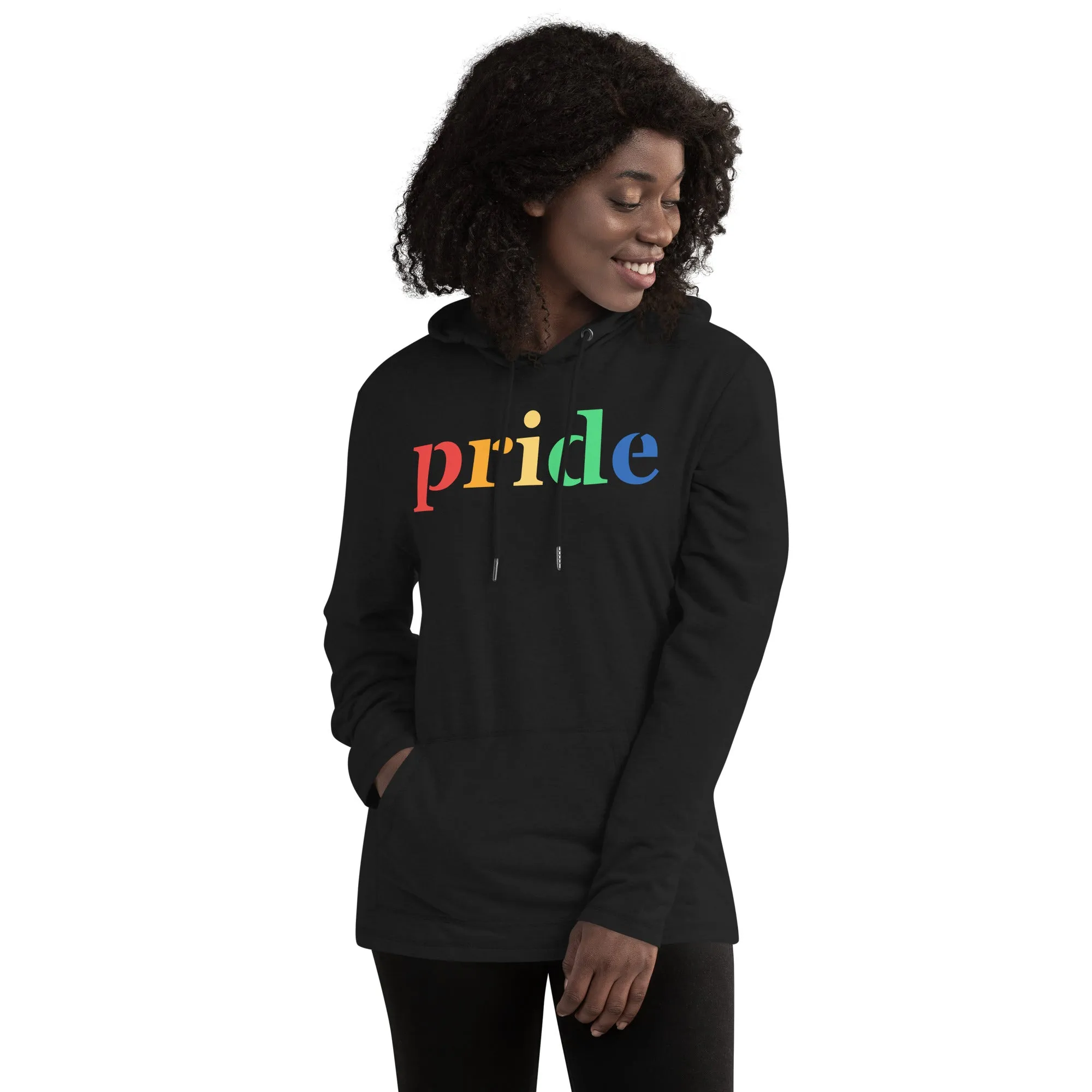 pride rainbow - Unisex Lightweight Hoodie, comfy, cozy, soft, pullover