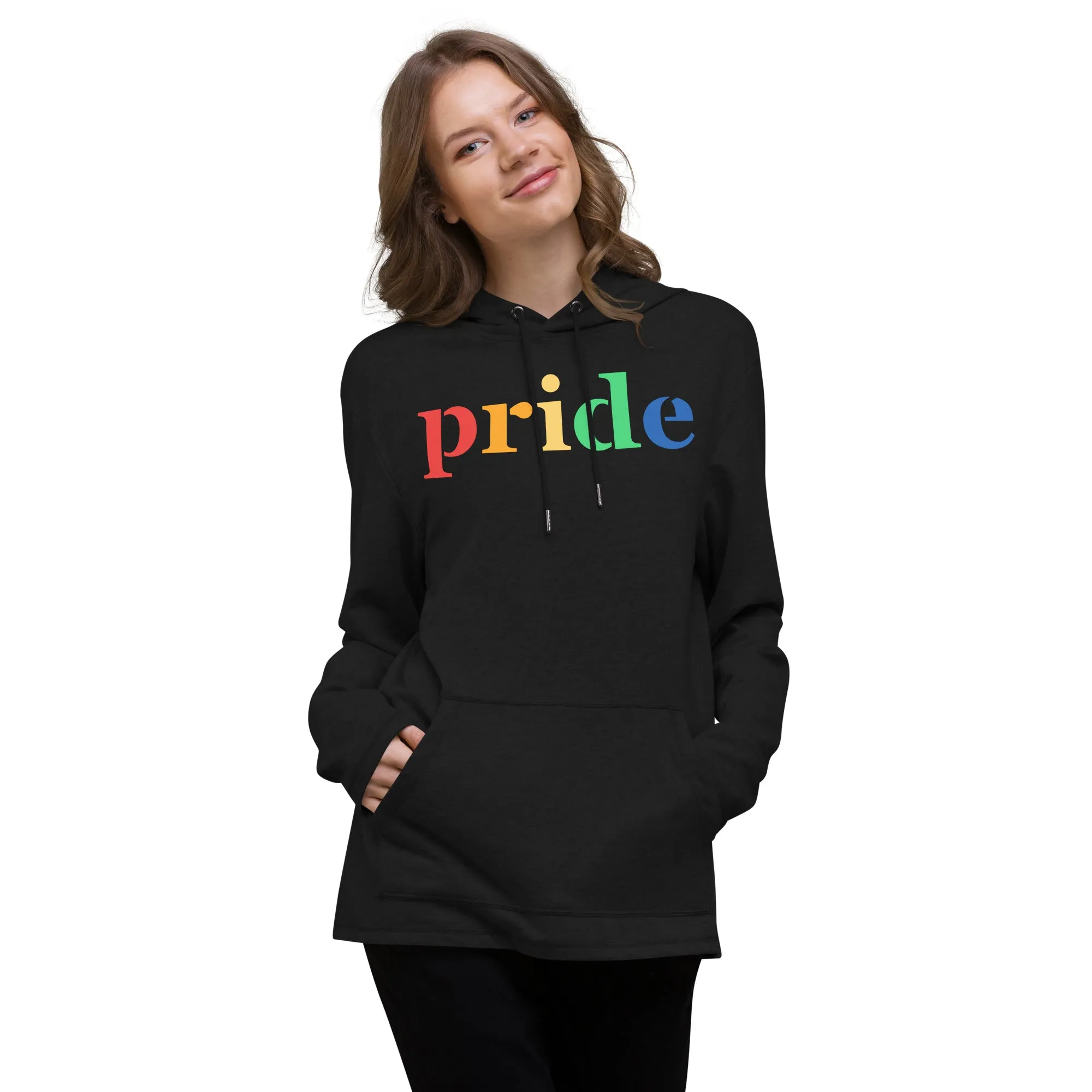 pride rainbow - Unisex Lightweight Hoodie, comfy, cozy, soft, pullover