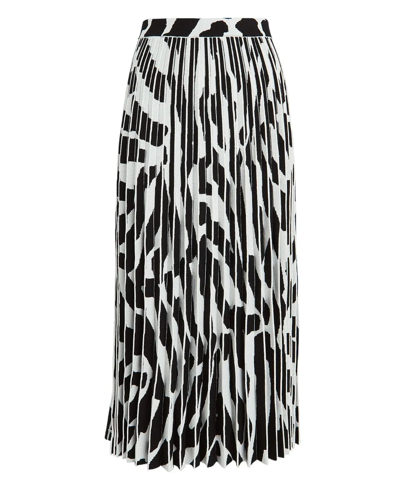 Proenza Schouler Pleated Zebra Midi Skirt | Stretch Knit, Elasticised, Sz Small