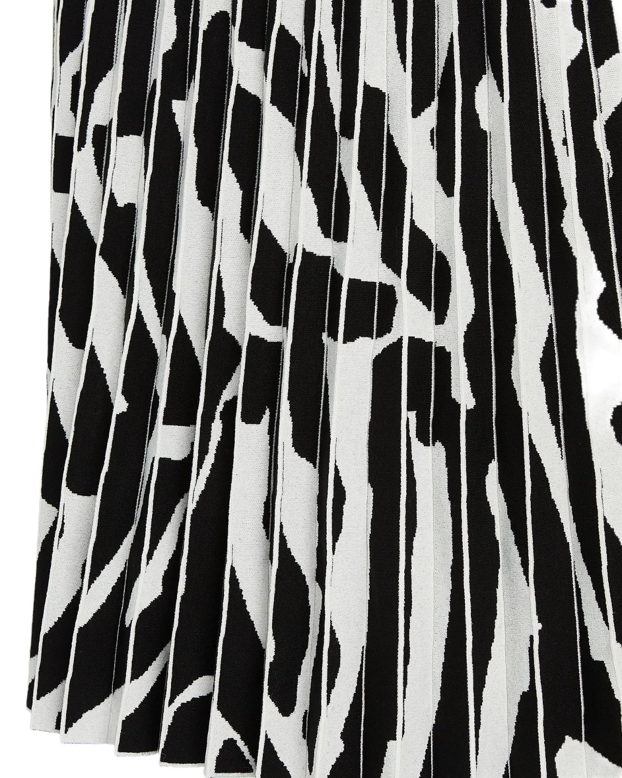 Proenza Schouler Pleated Zebra Midi Skirt | Stretch Knit, Elasticised, Sz Small
