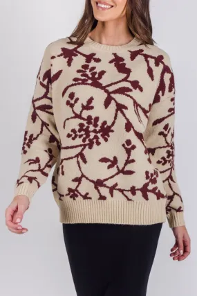 PULLOVER SWEATER (BROWN PATTERN)