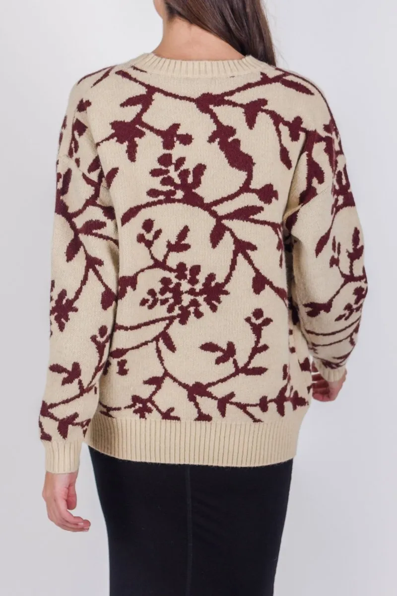 PULLOVER SWEATER (BROWN PATTERN)
