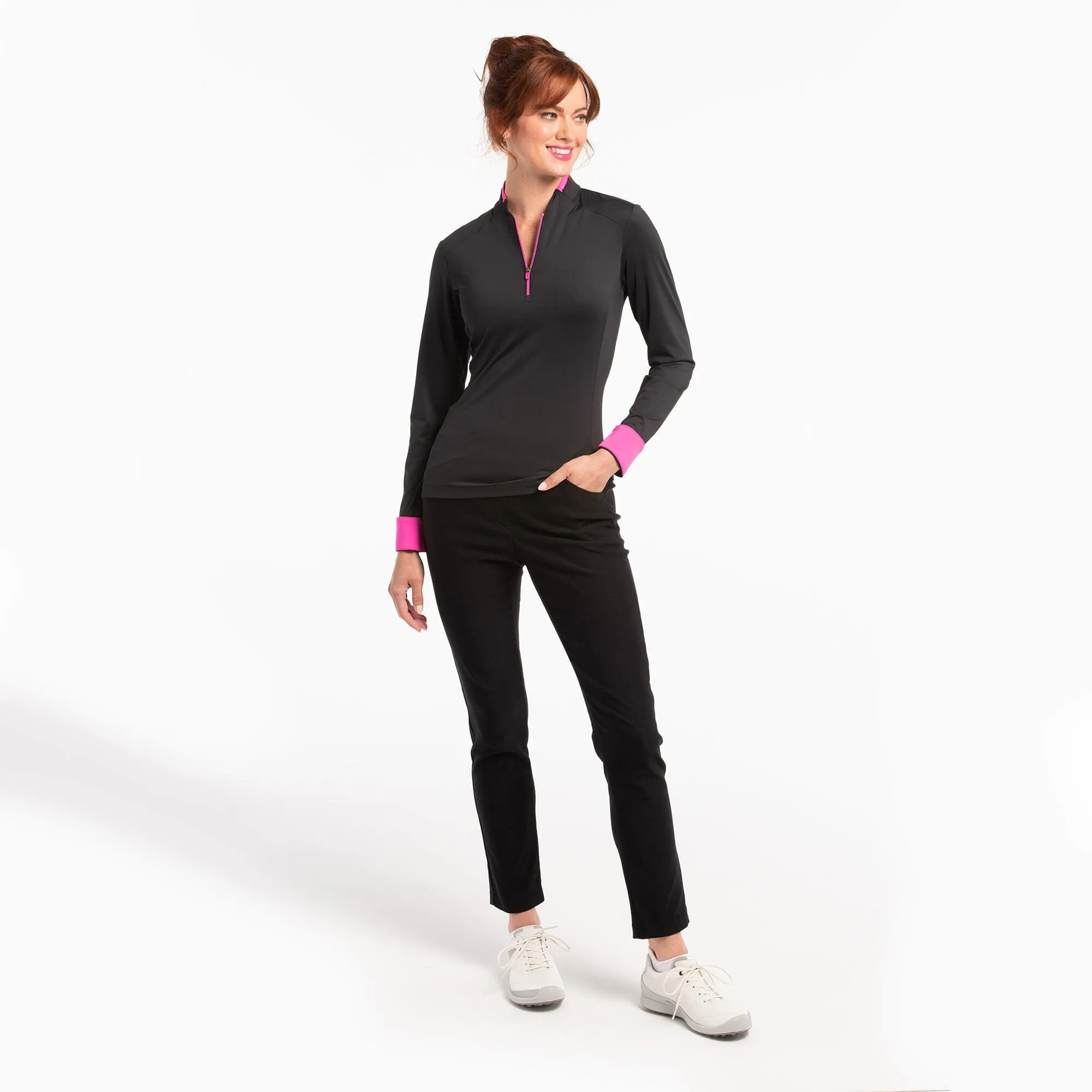PULLOVER W/ CONTRAST COLLAR