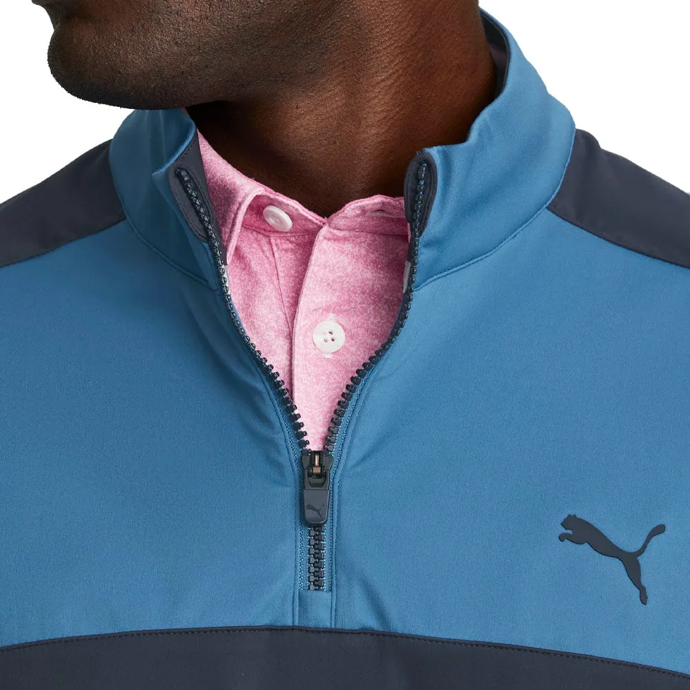Puma Momentum Woven 1/4 Zip Pullover - Lake Blue/Navy Blazer