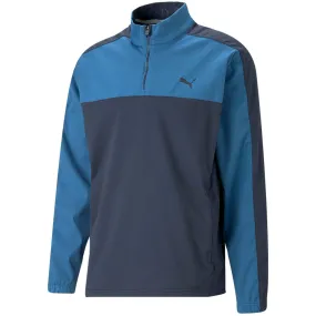 Puma Momentum Woven 1/4 Zip Pullover - Lake Blue/Navy Blazer