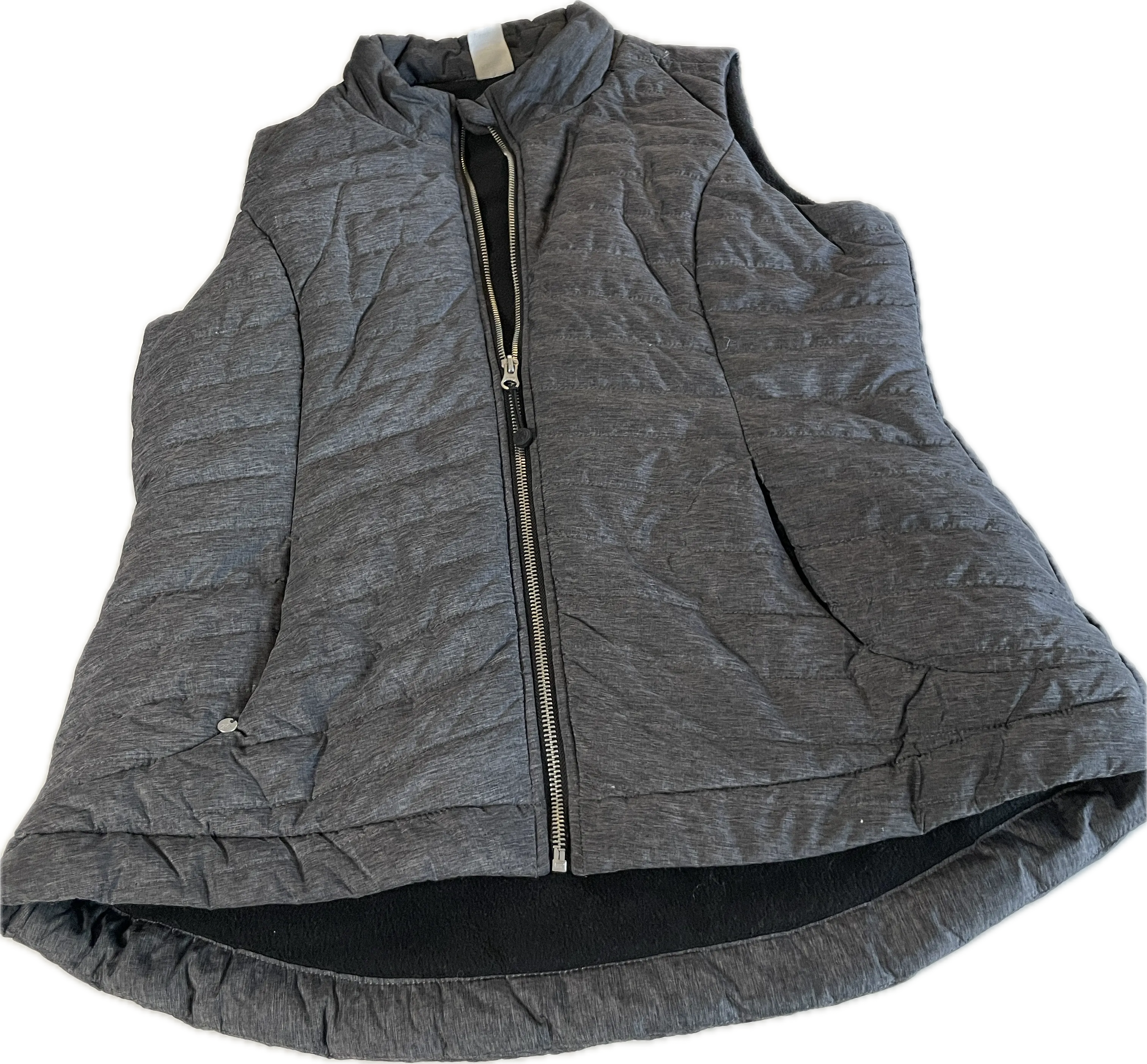 Quilted Grey Vest Coats Jackets   for Women L 31 W 21 SKU 5310