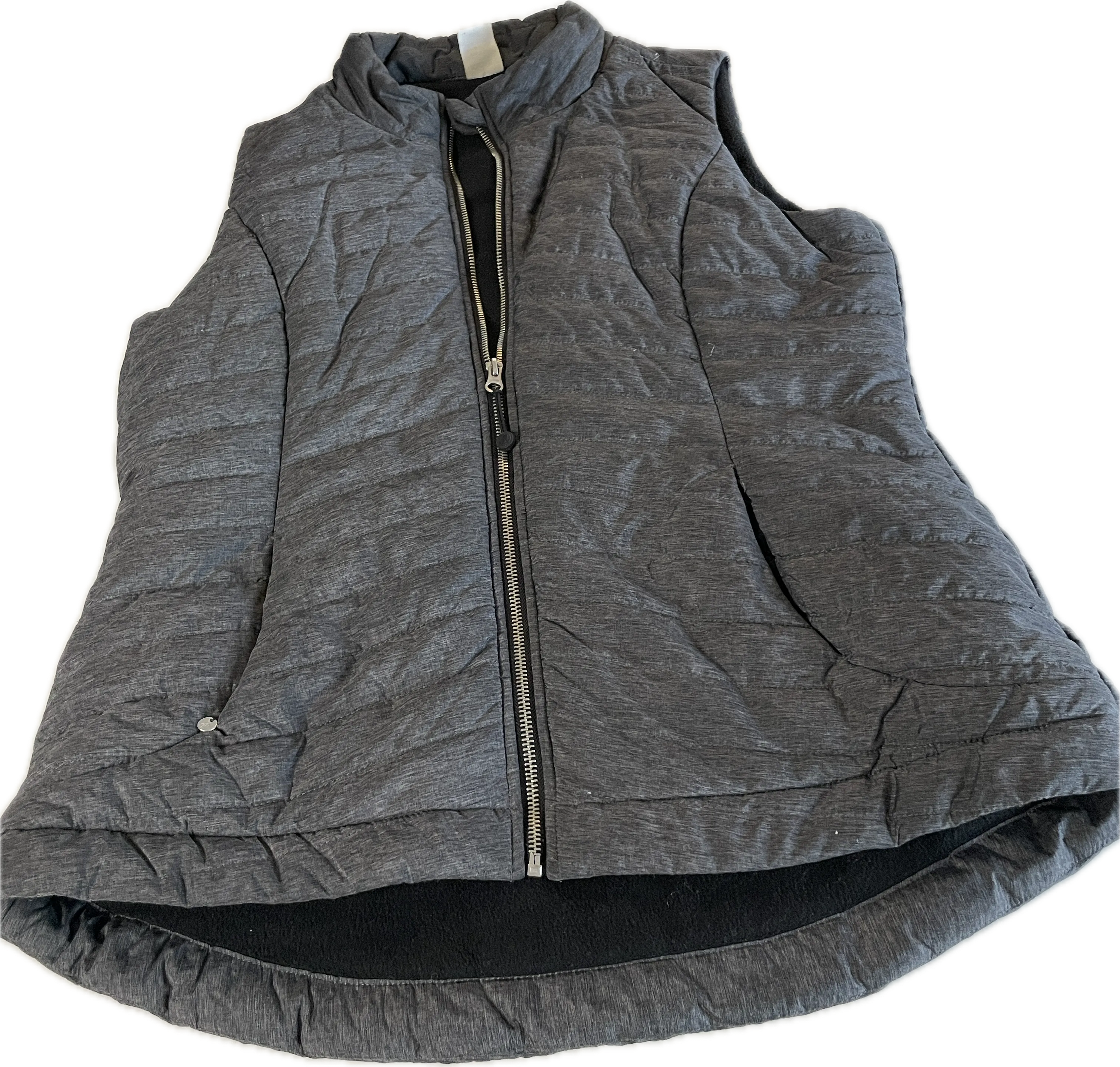 Quilted Grey Vest Coats Jackets   for Women L 31 W 21 SKU 5310
