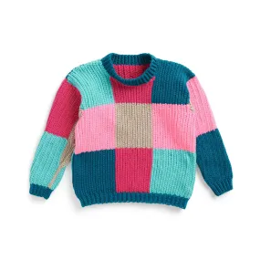 Red Heart Super Saver Blocks in Colors Crochet Pullover