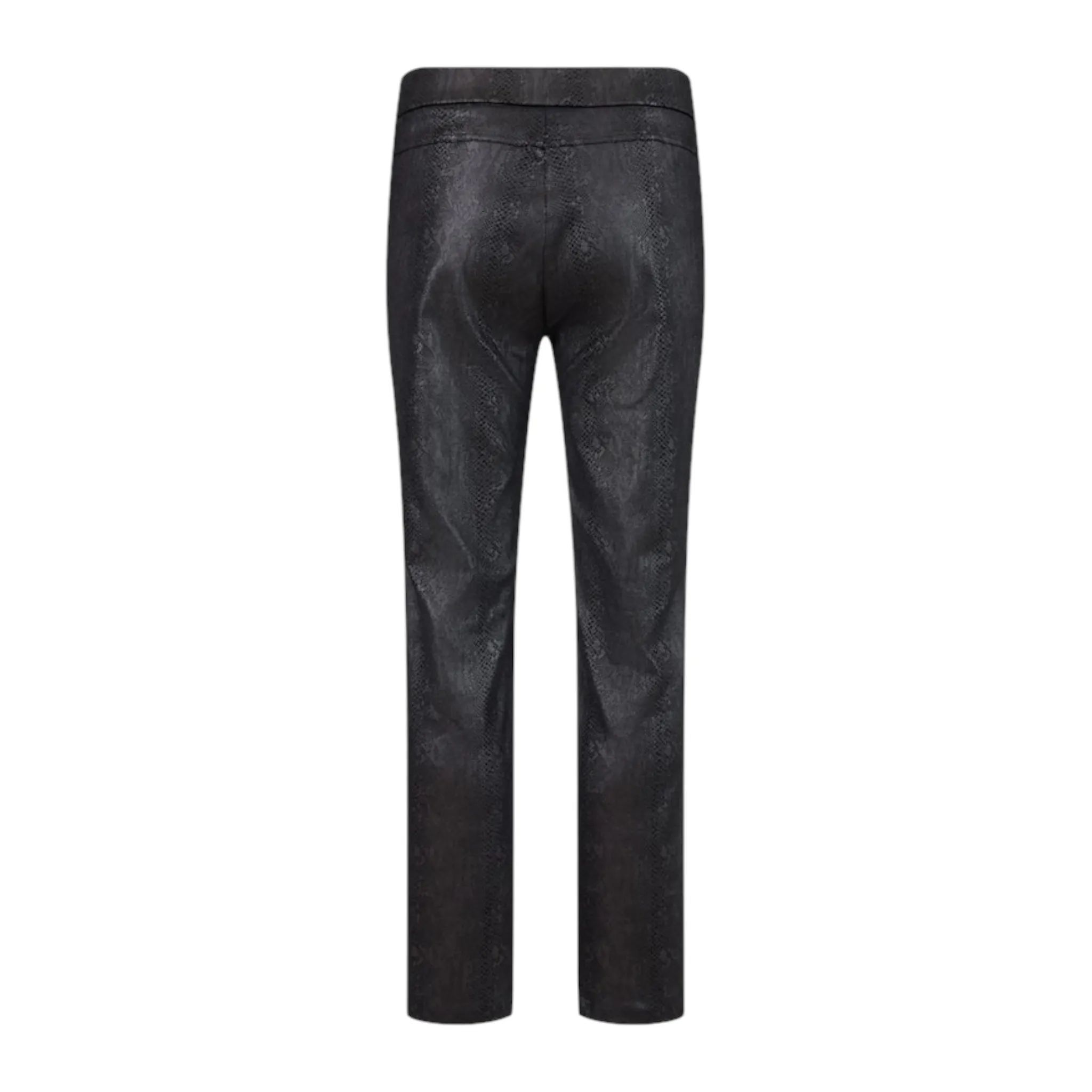Robell Rita Leopard Print Trousers Black