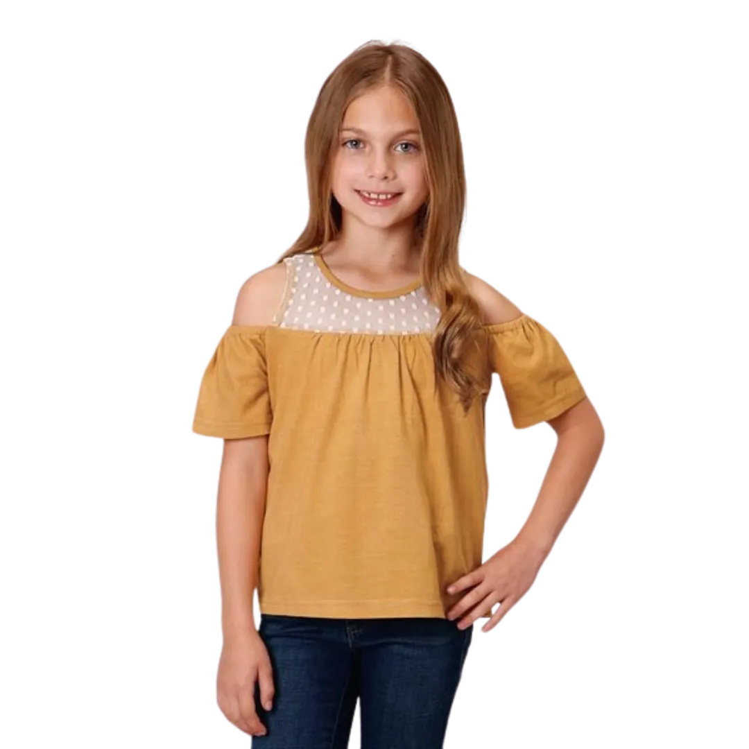 Roper Girl's Dip Dyed Cotton Yellow Blouse