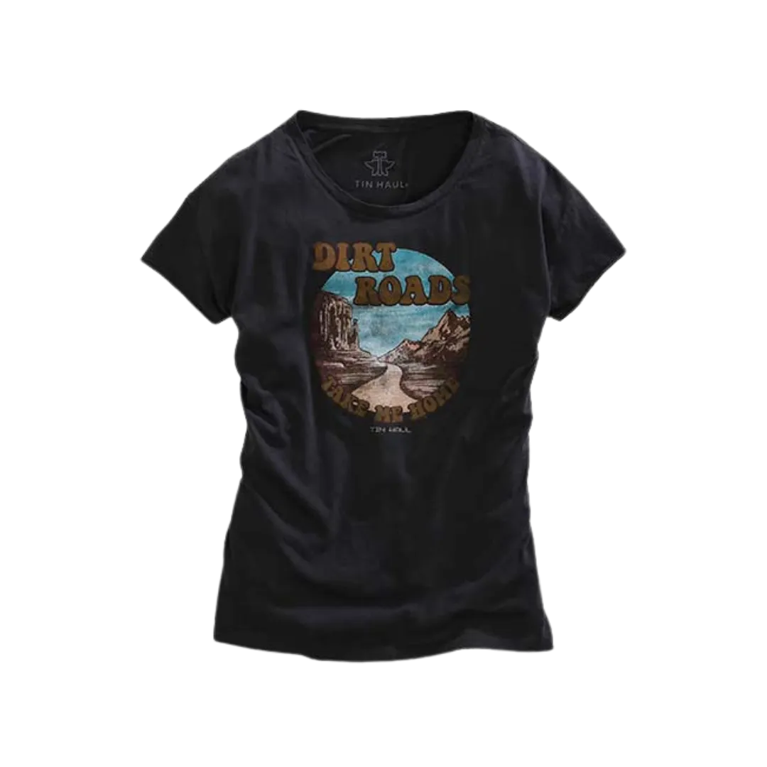 Ropers Women's Dirt Roads Dark Grey T-shirt