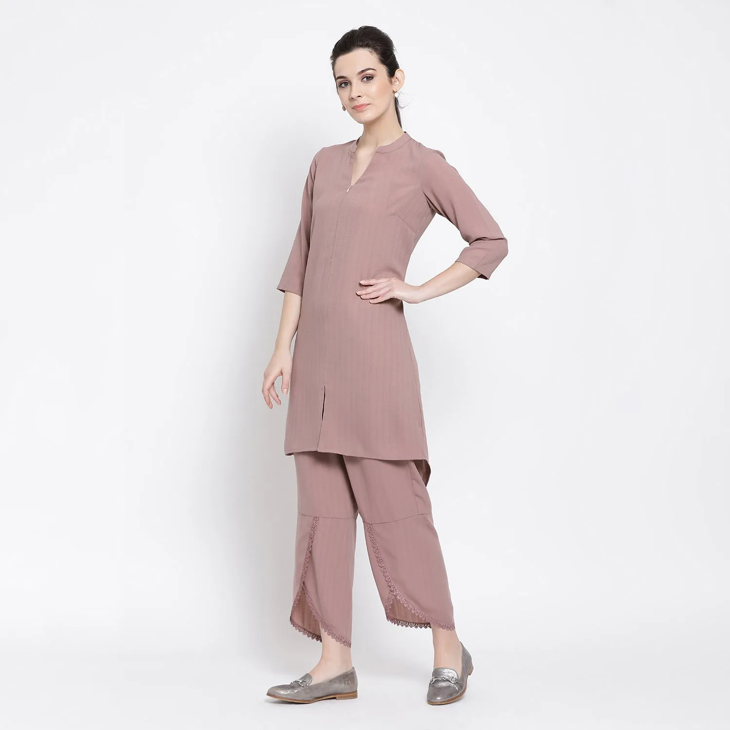 Rose Pink Asymmetrical Tunic
