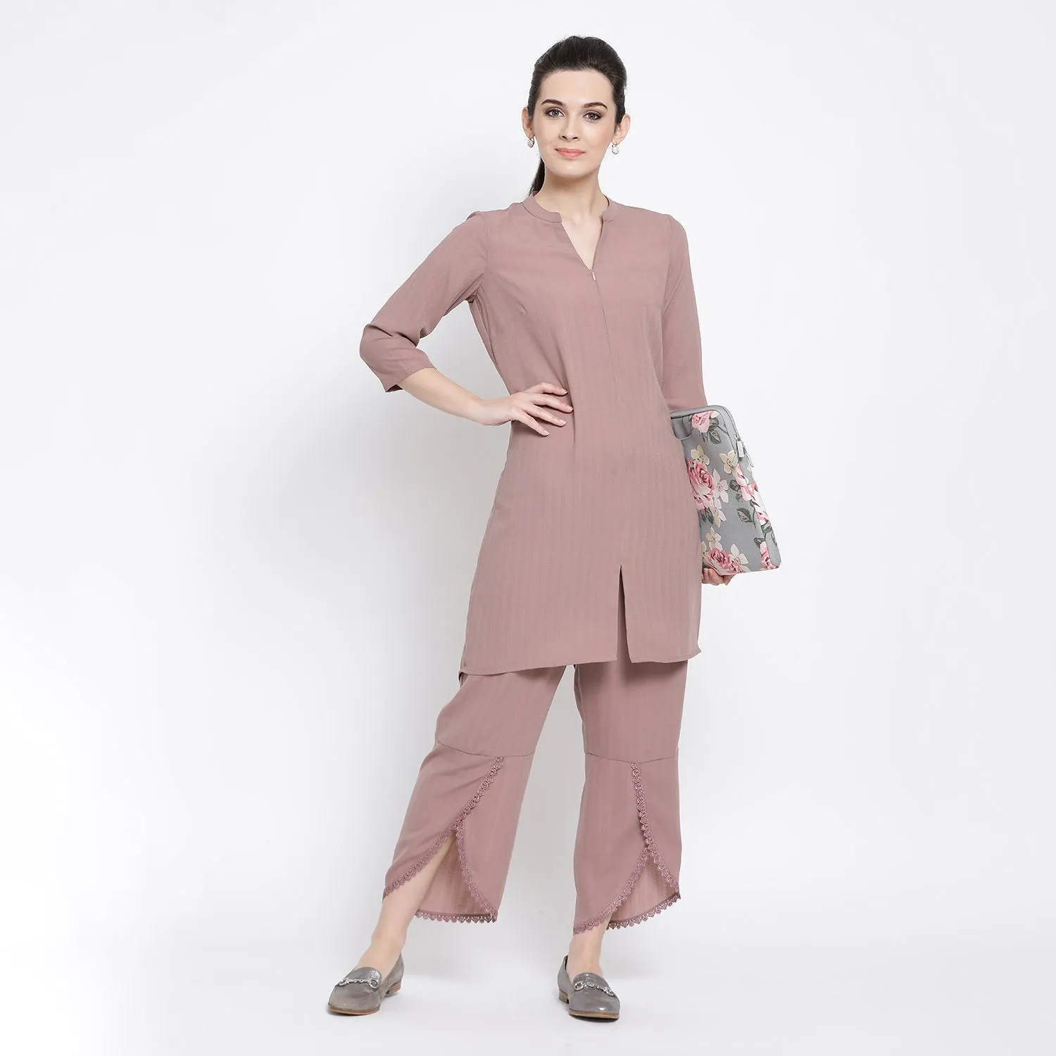 Rose Pink Asymmetrical Tunic