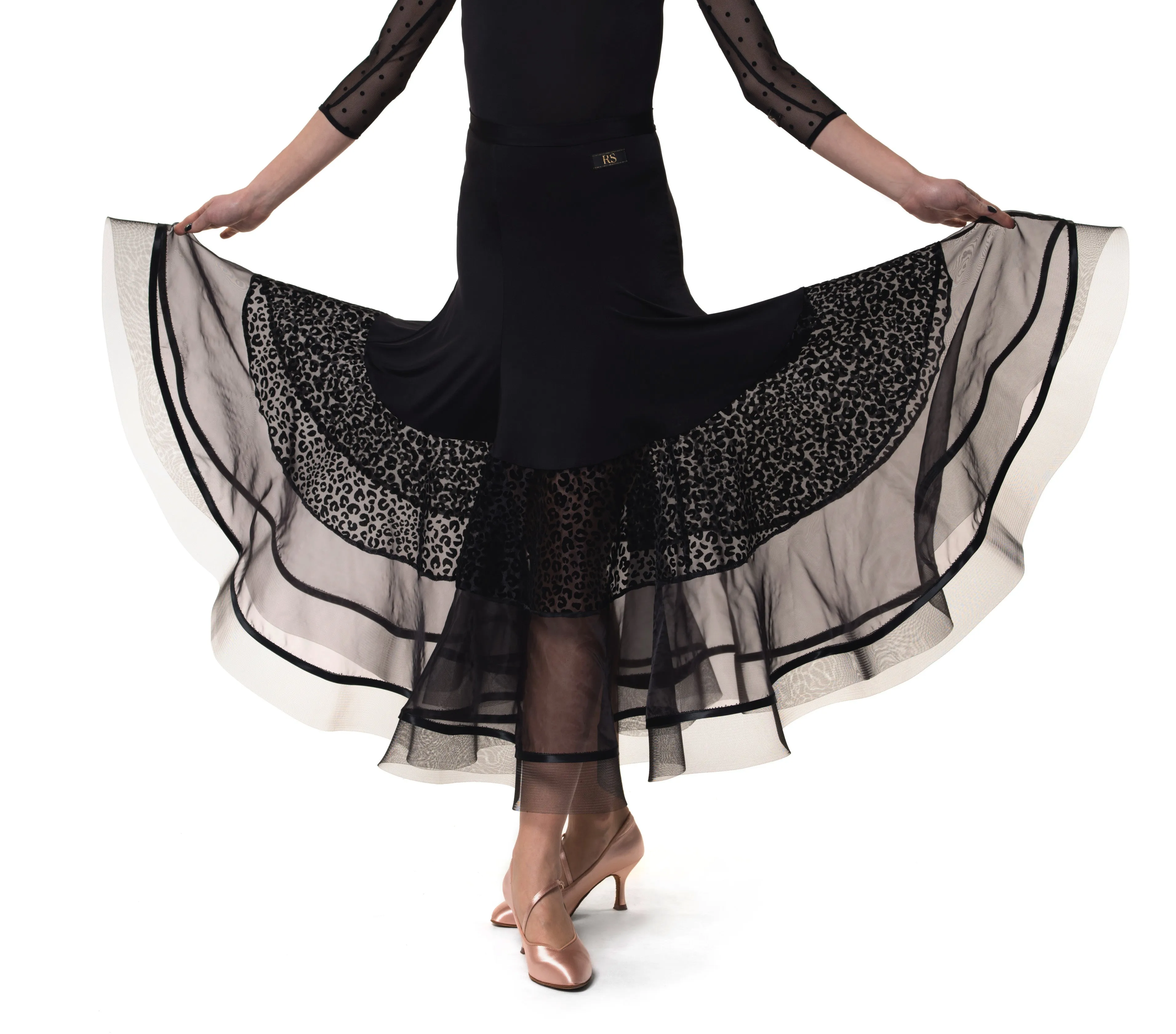 RS Atelier Peach Light Ballroom Skirt