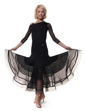RS Atelier Peach Light Ballroom Skirt