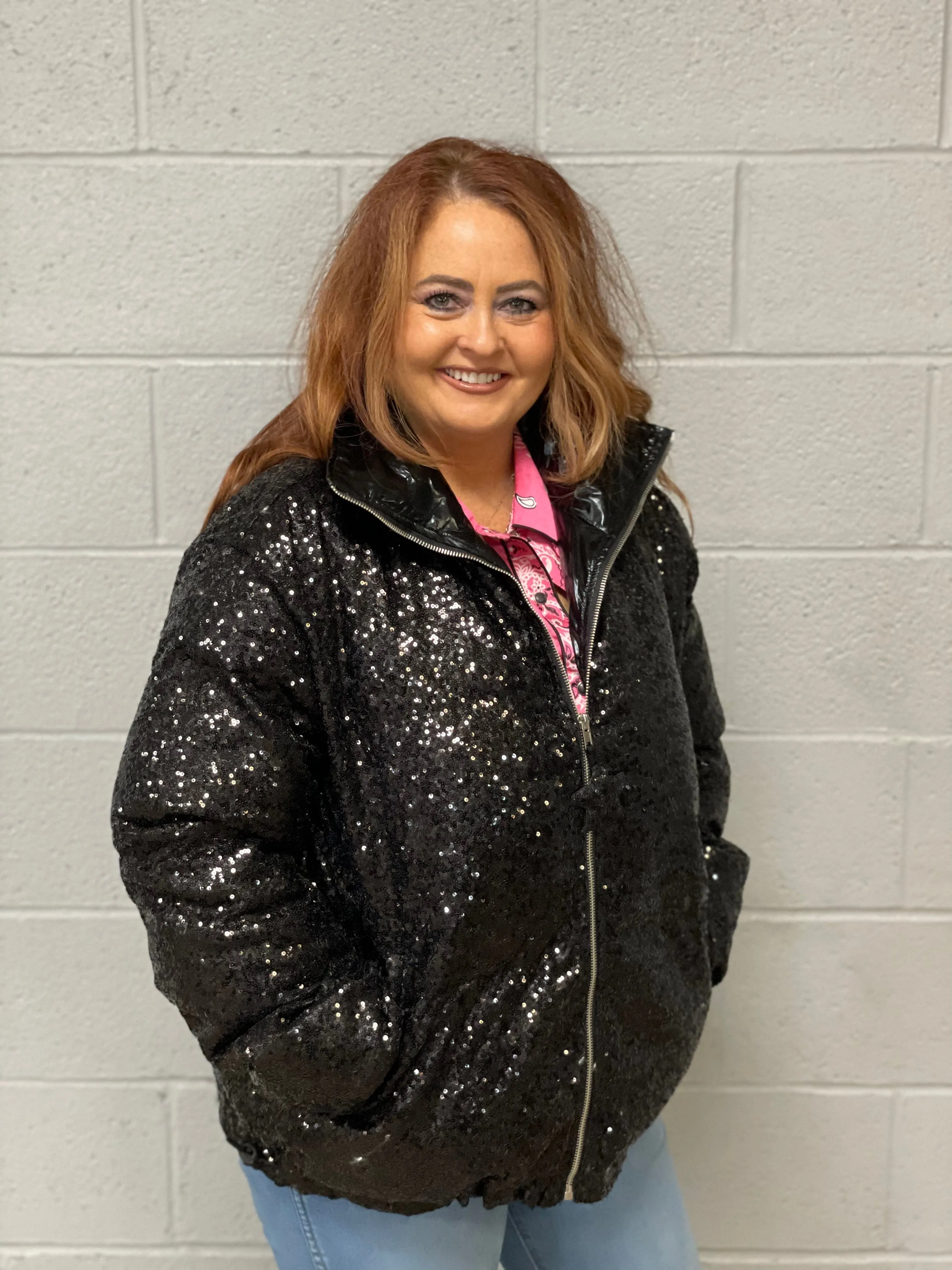 Sequin Puffer Jacket