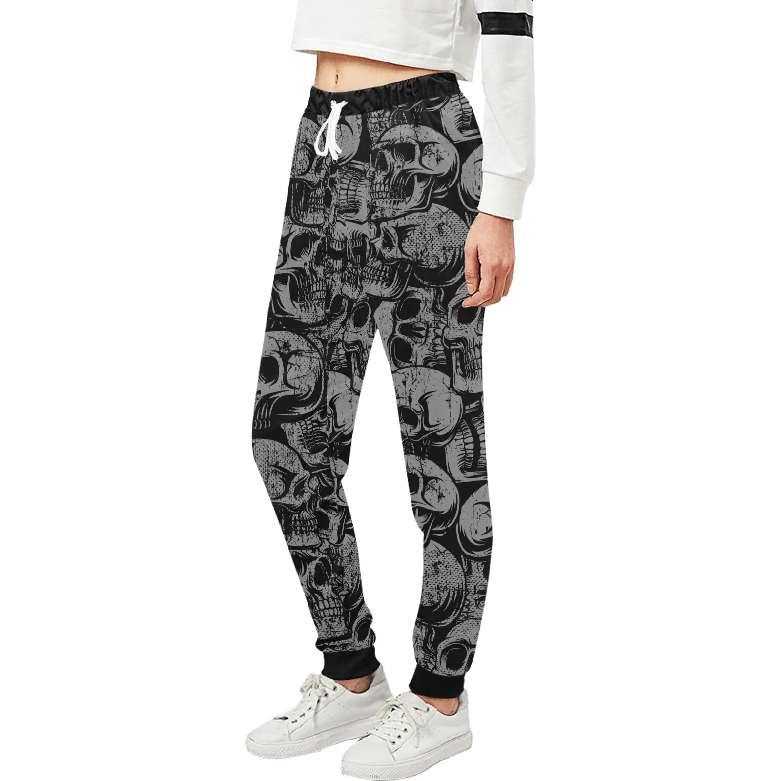 Silver Skull Casual Sweatpants
