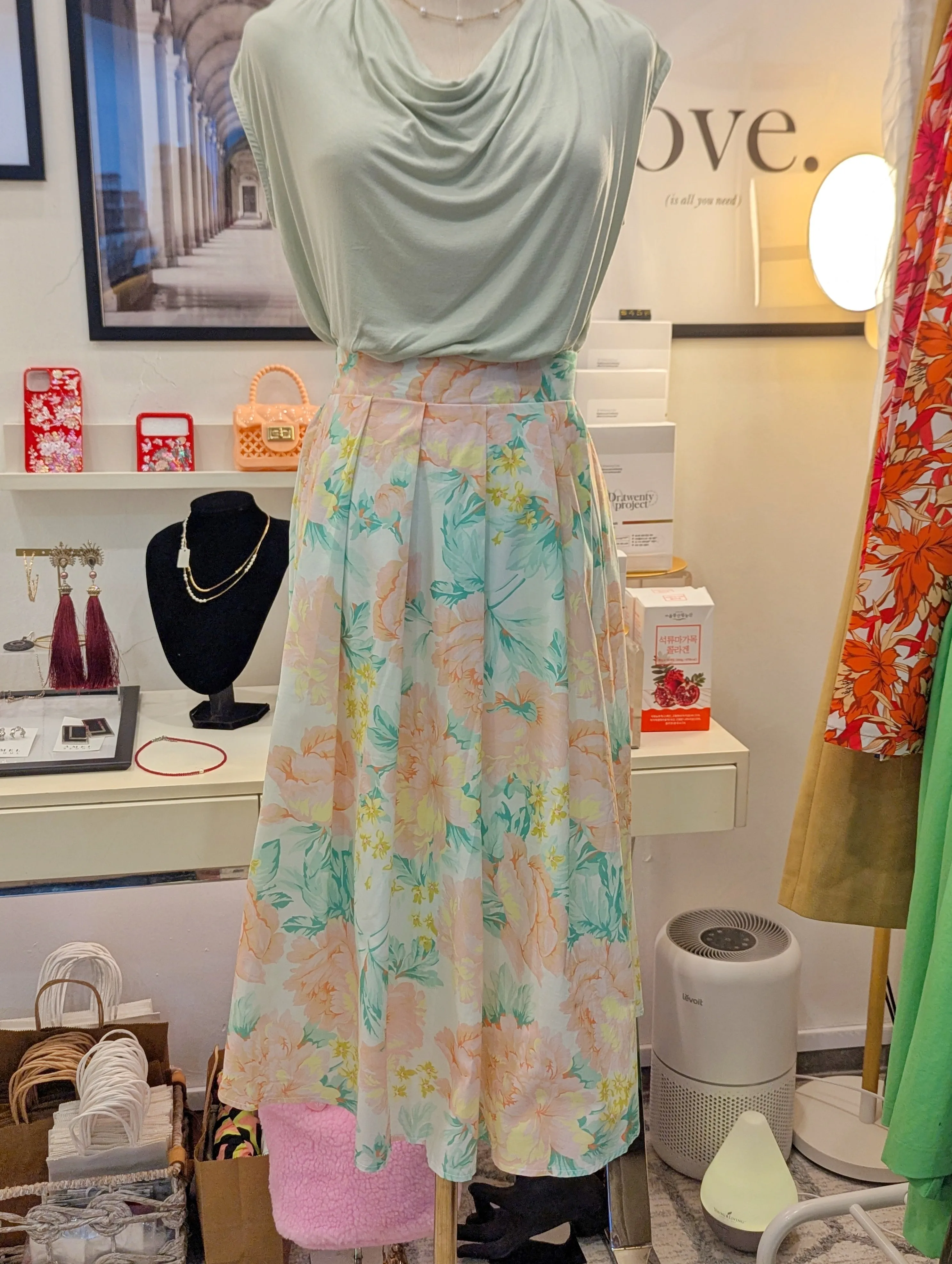 Soft Petal Floral Skirt