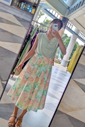 Soft Petal Floral Skirt