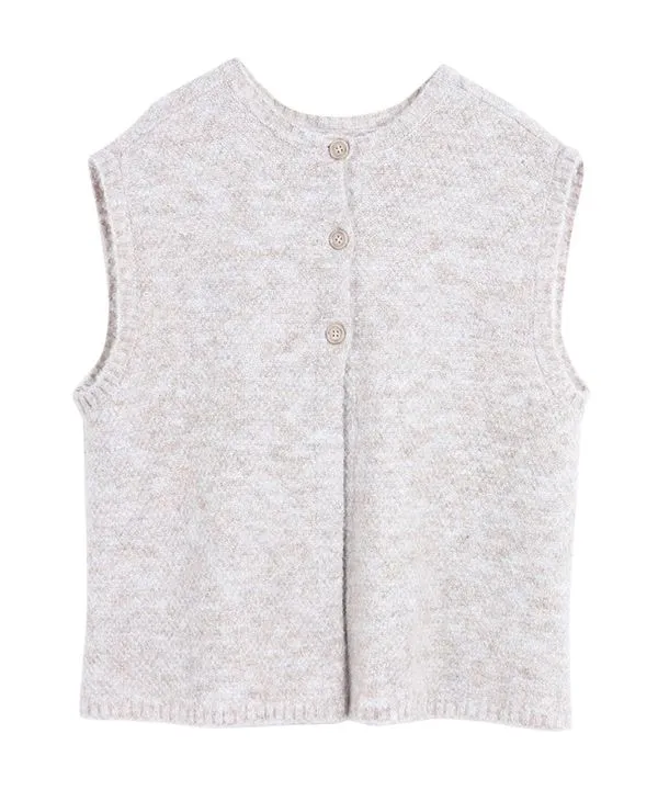 Softly knit 2-way vest 24W063