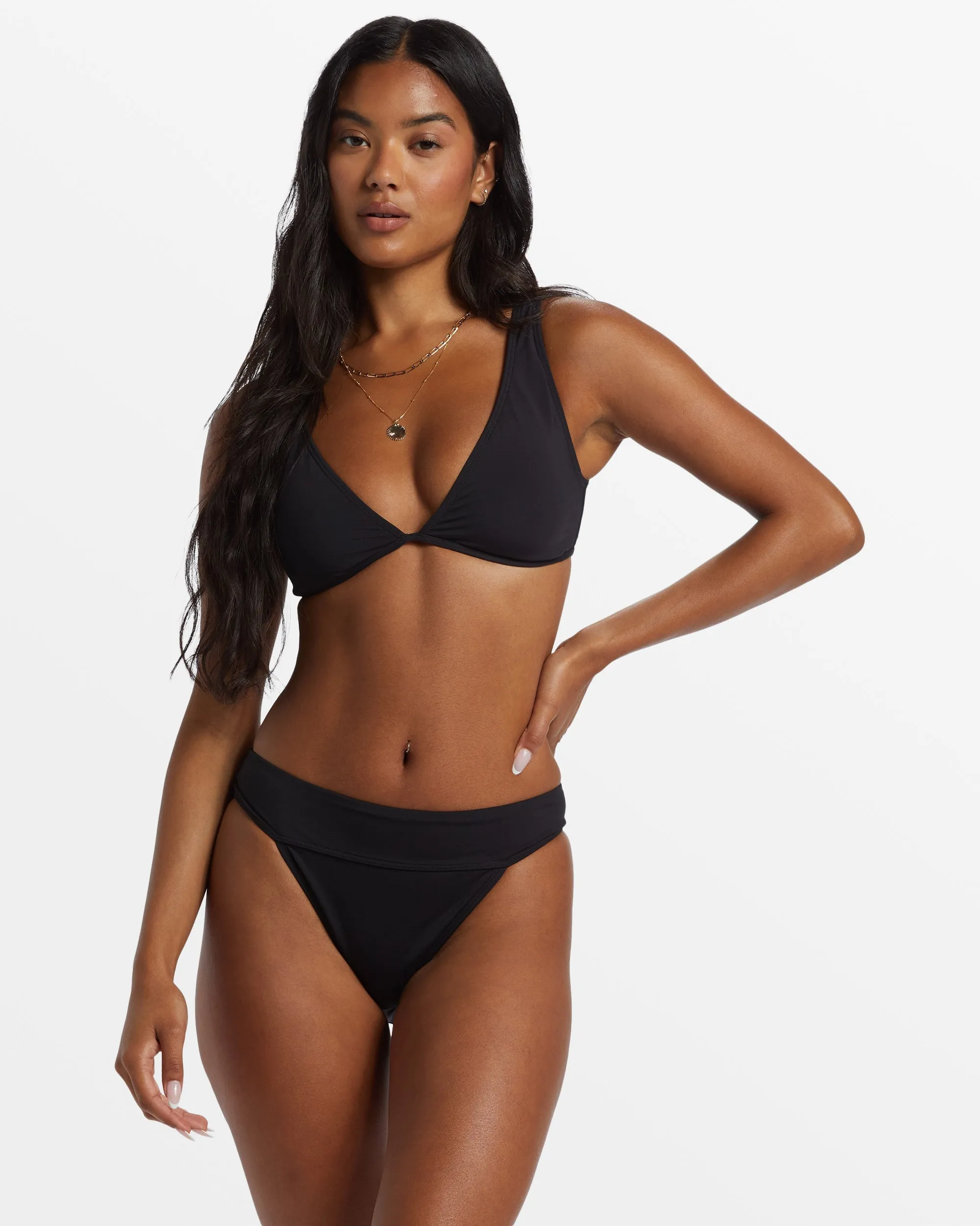 Sol Searcher Aruba Bikini Bottoms - Black Pebble