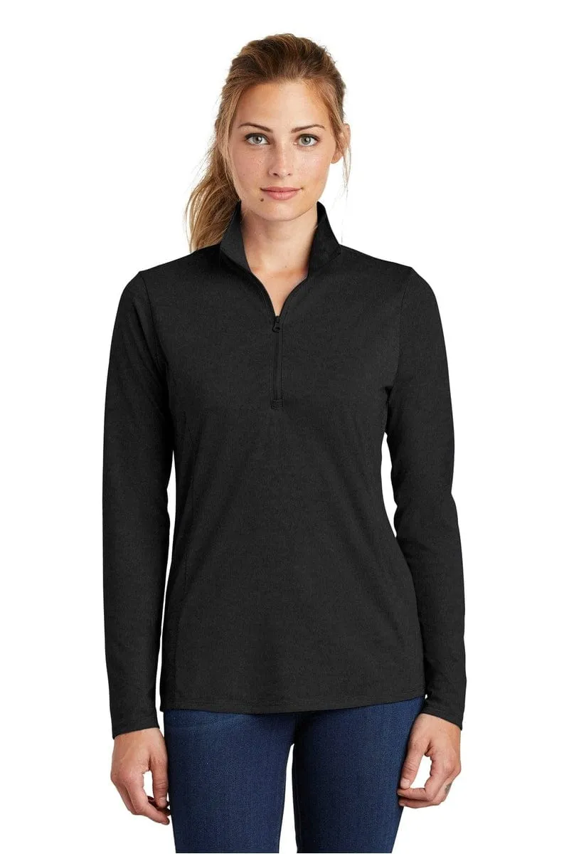 Sport-Tek LST407: Ladies PosiCharge Tri-Blend Wicking 1/4-Zip Pullover