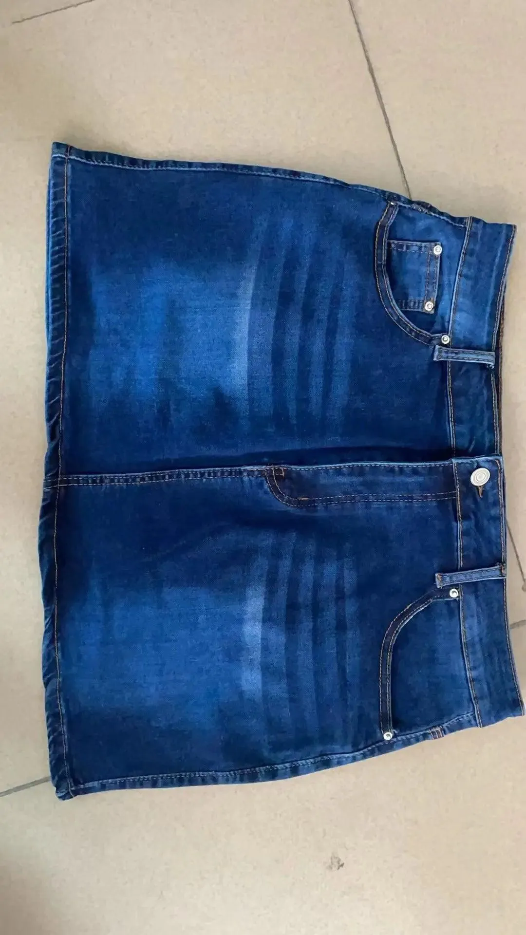 Stretch Denim Skirt