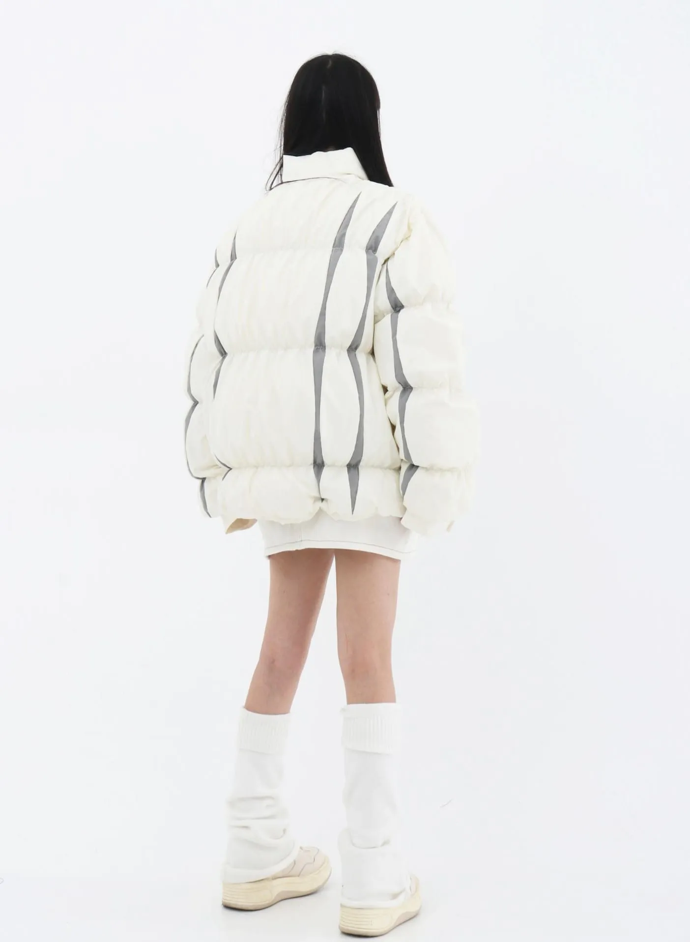 Stripe Oversized Puffer Jacket