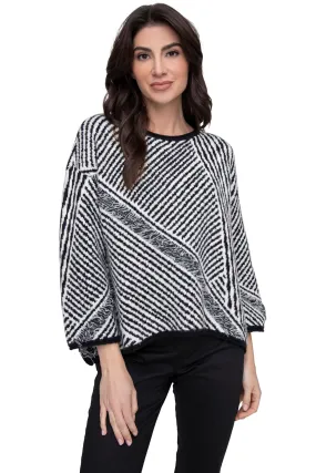 Striped Fringe Swing Sweater