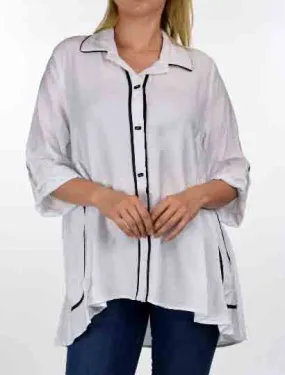 Stylish and Artsy Blouse, Designer Shirt, Plus size and Regular size lagenlook Shirt  from S to L.