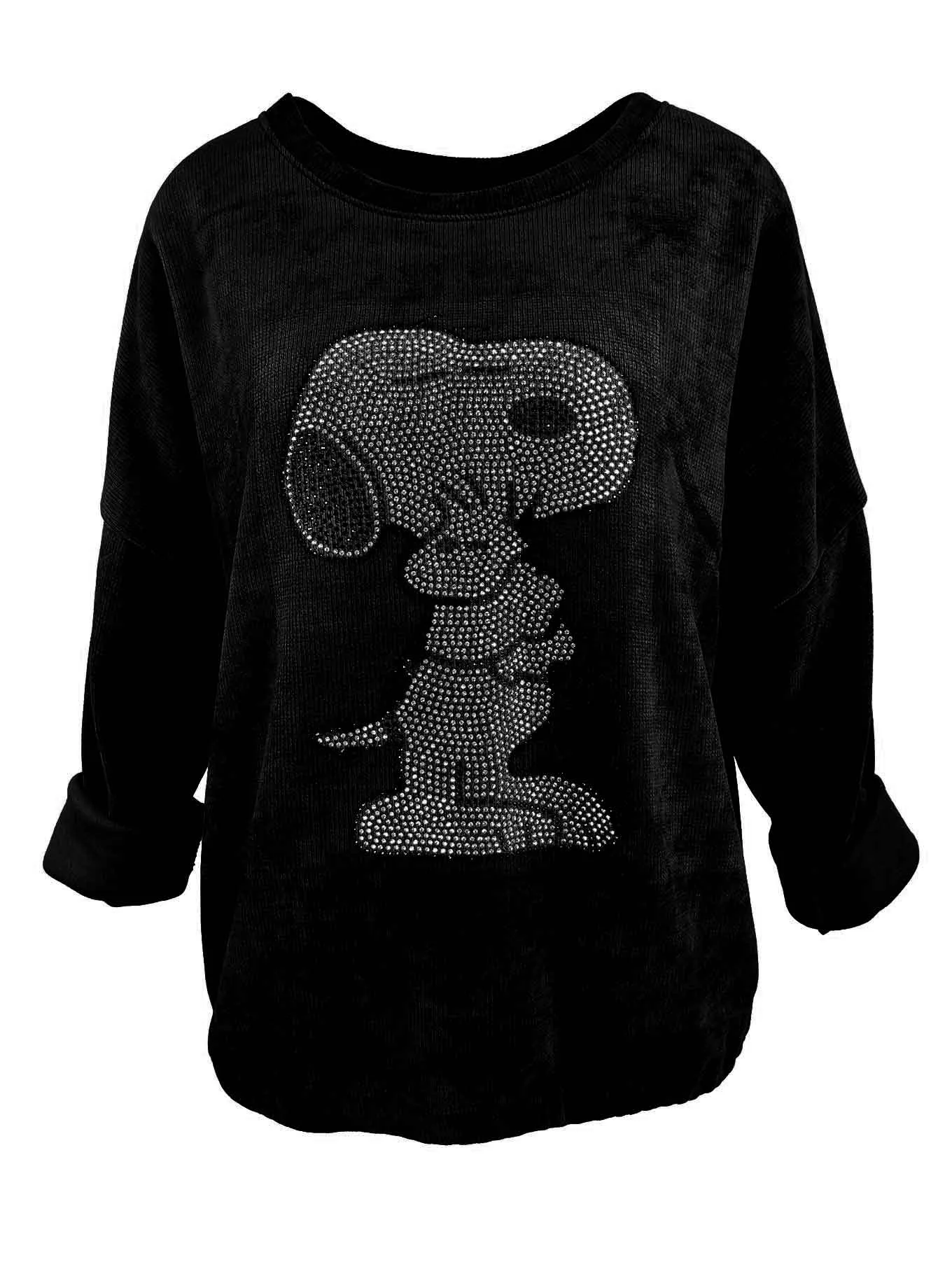 Sweatshirt Snoopy midi schwarz