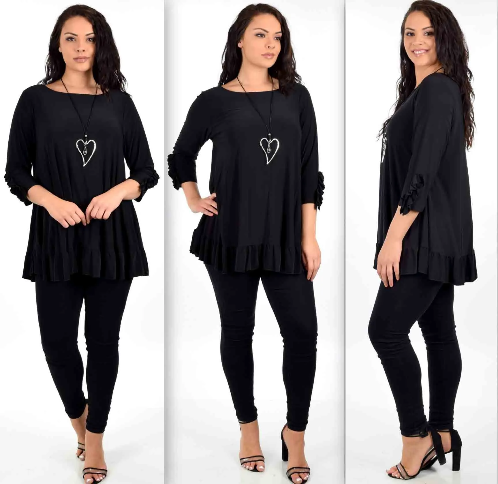 Sweetheart Plus Tunic, Simple and Elegant, Designer Tunic, Baby doll tunic, Plus size tunic XL to 3XL.